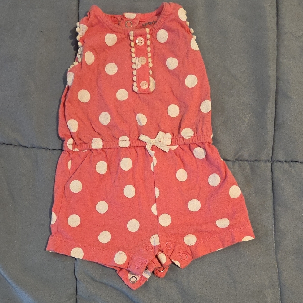 Polka Dot Pink Kids Romper